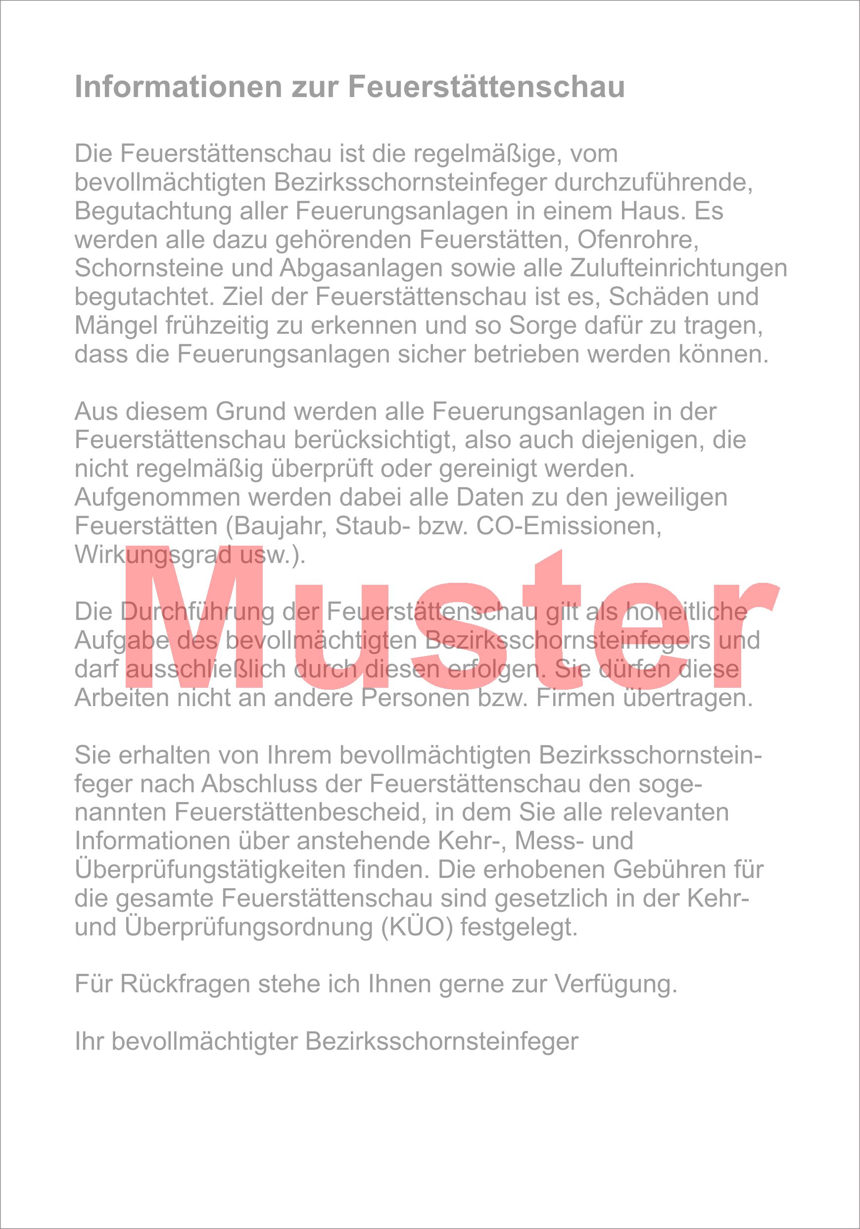 AZ "Feuerstättenschau" - DIN A5, ZIV-Logo, Rückseitendruck, ohne Streifengummierung, ohne Firmeneindruck