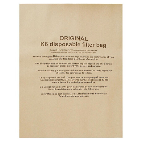 Filtertüten für Kesselstaubsauger K6