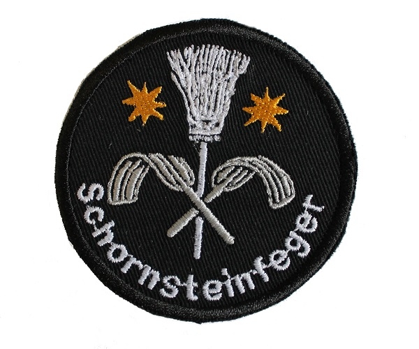 Stoffwappen antikes Zunftzeichen 8cm rund