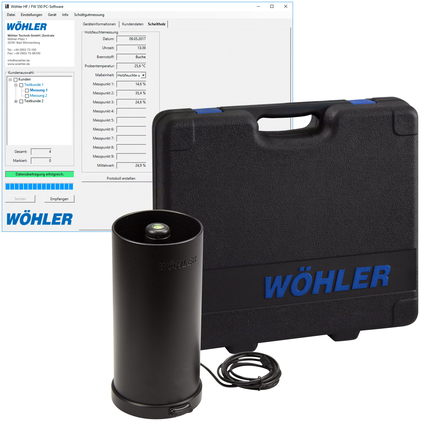 Wöhler Schüttgüter-Set für PC Anwendung
