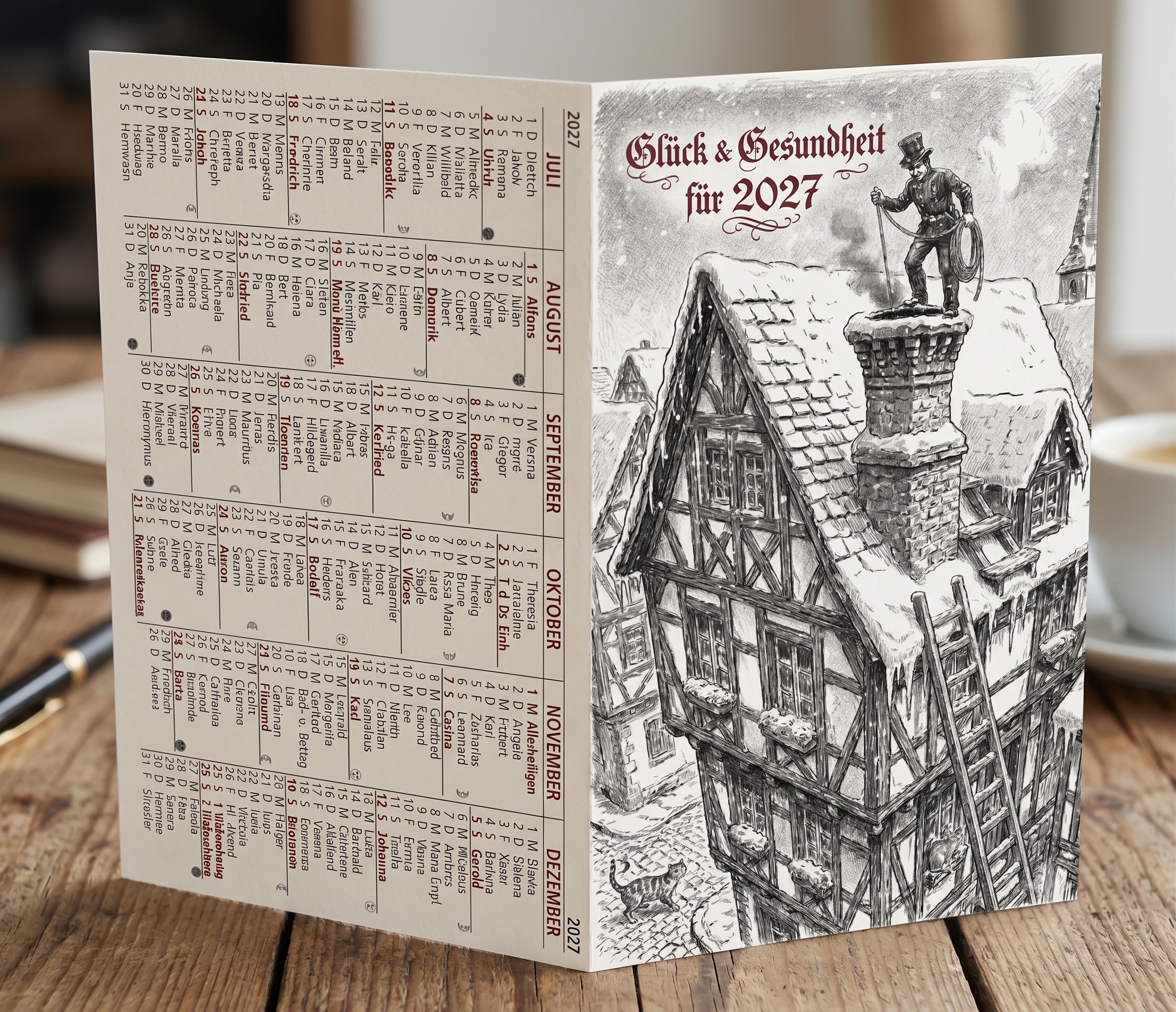Schornsteinfeger-Kalender "2027" - 100 Stück
