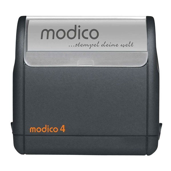 Stempel modico 4 Zeilen - m4-Florian-Gehäuse schwarz