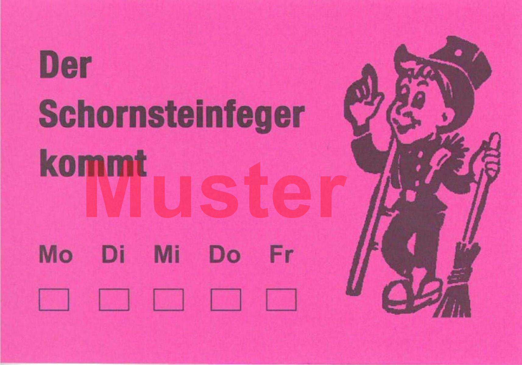 AZ DIN A7 "Der Schornsteinfeger kommt" - Rosa