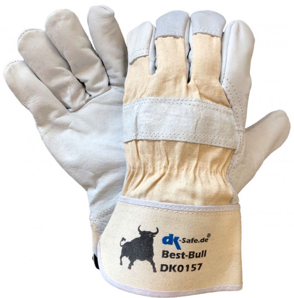 Best Bull Rindvollleder-Handschuhe Pack 12 Paar Größe 8