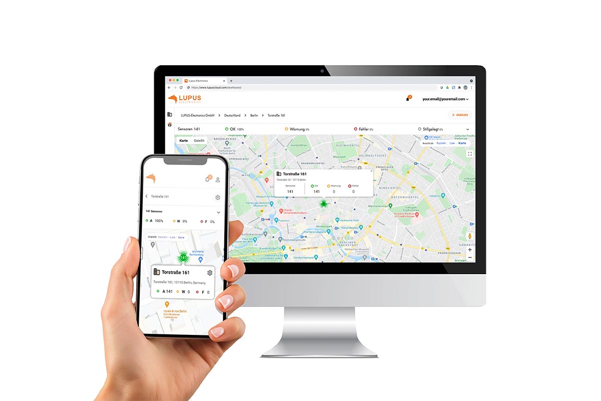 Lupus Mobilfunkrauchmelder + 2,75€  jährliche Abrechnung Wartungs-/Servicedienst