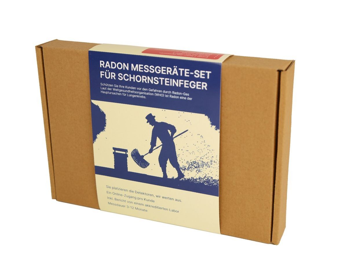 Radon Messgeräte-Set für Schornsteinfeger