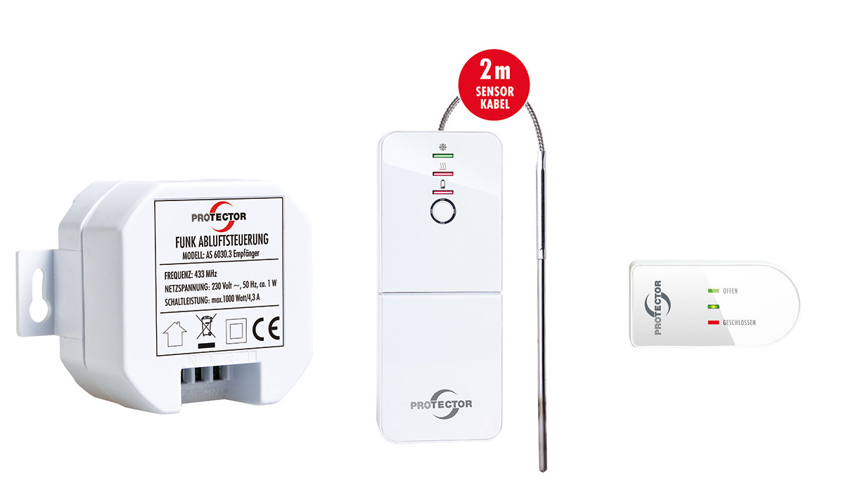 Funk Abluftsteuerung PROTECTOR Einbauversion mit Minisender