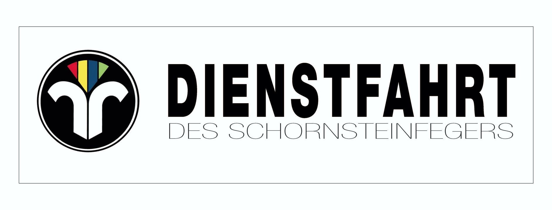 Schild Dienstfahrt Karton 200g 3er-Pack