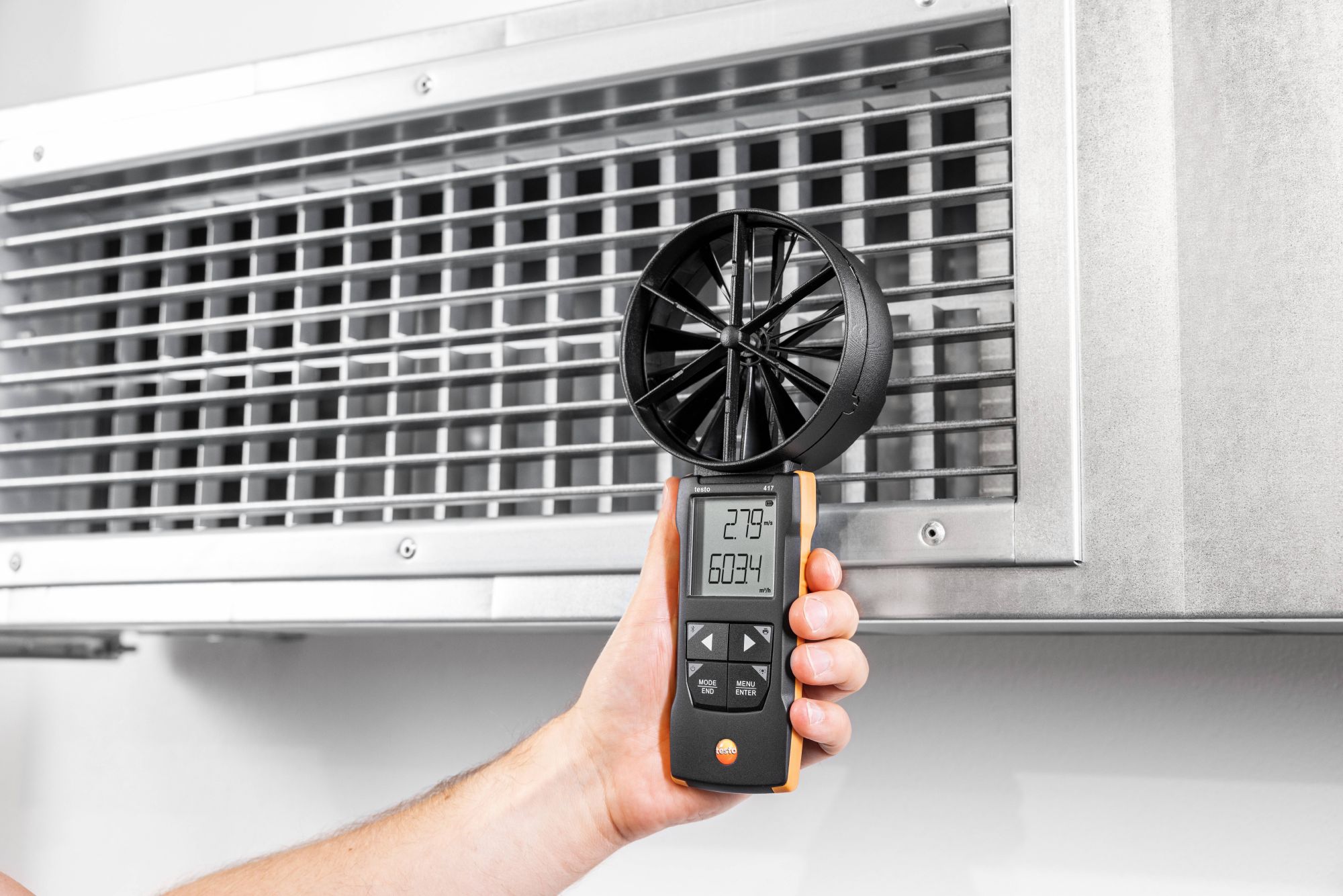 testo 417 – Digitales 100 mm-Flügelrad-Anemometer mit App-Anbindung