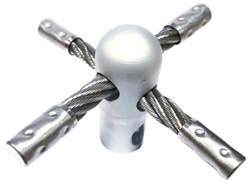 Aluminiumkopf für 8mm Stahlseile