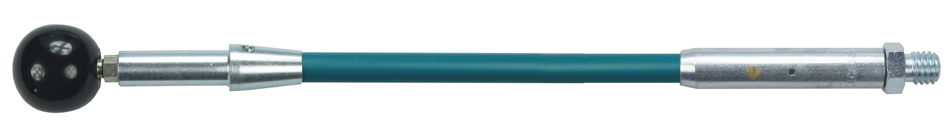 GFK-Stange 12mm, 1m lang Endstange mit Endkugel und Gewindestück