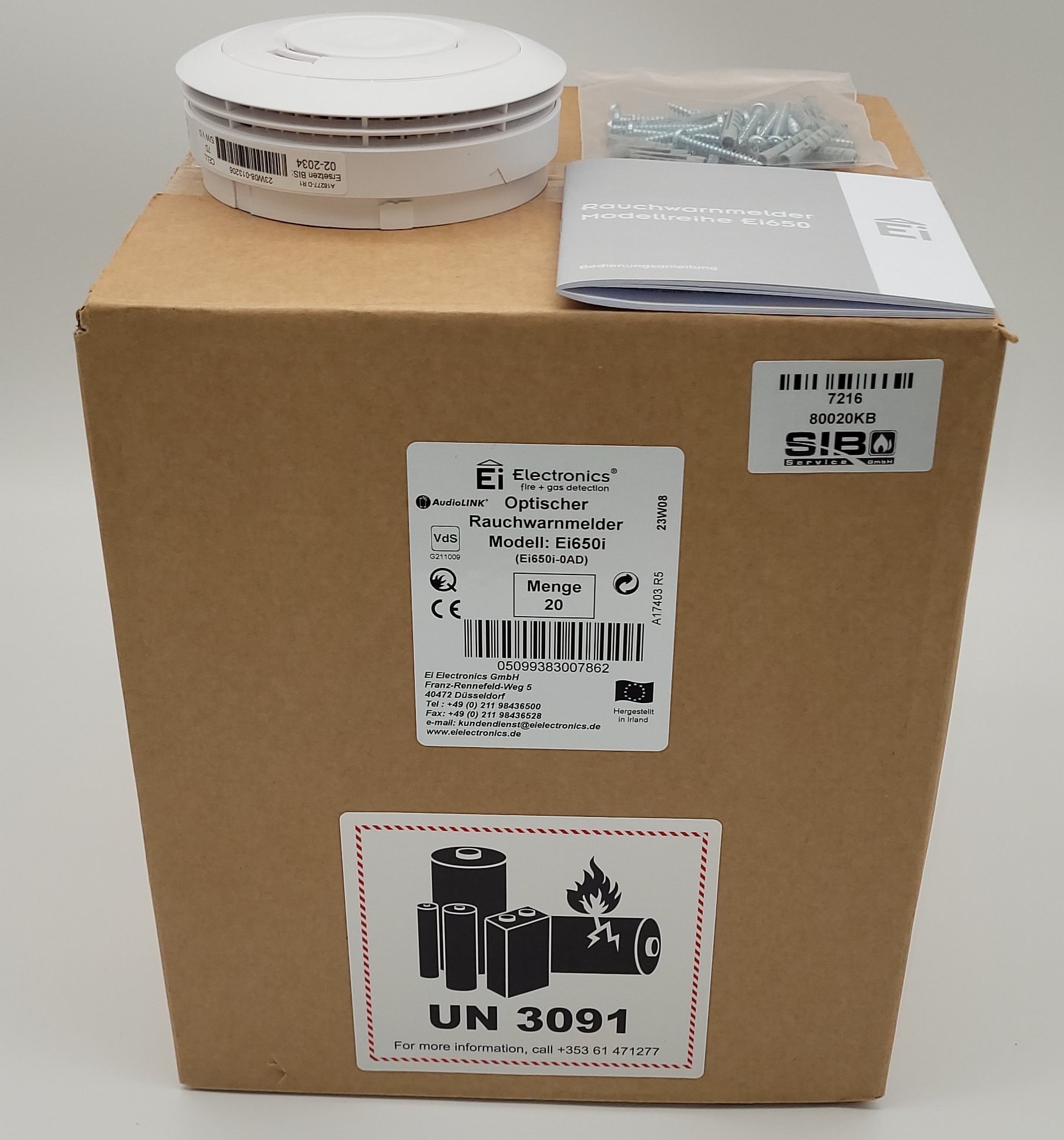 EI 650 iKB Stand-Alone-Rauchmelder. Karton 20 Stück