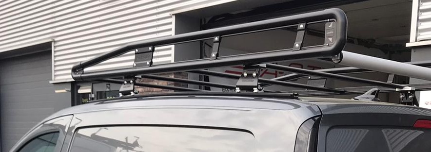 Pulverbeschichtung schwarz für AluRack L große Fahrzeuge