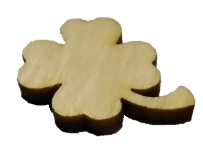 Holz-Kleeblätter, Glücksbringer