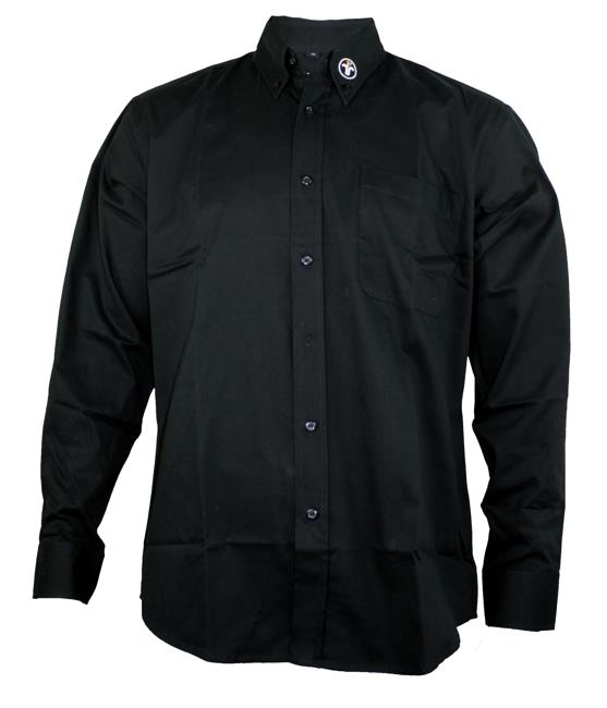Baumwoll-Hemd, schwarz, langarm