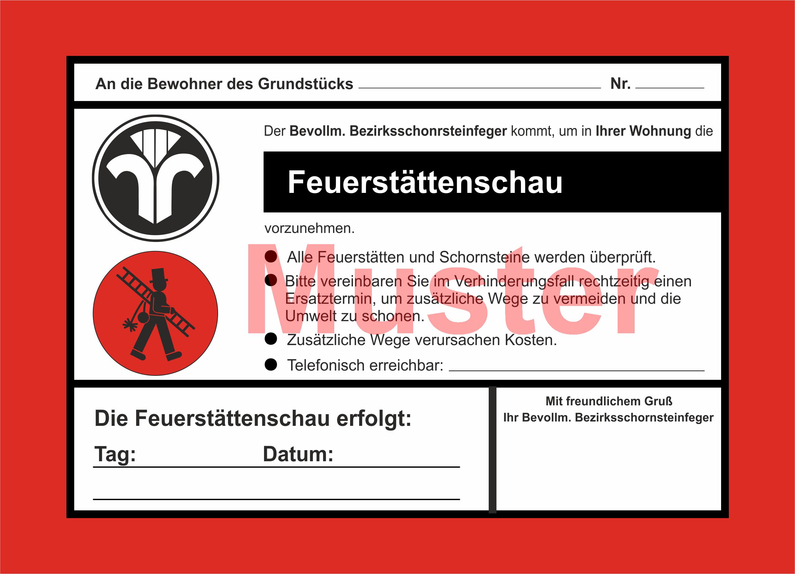 AZ 2-farbig "Feuerstättenschau" - DIN A5, ohne Firmeneindruck