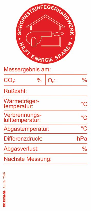 Kesselaufkleber Öl (rot/weiß) - 5er Pack