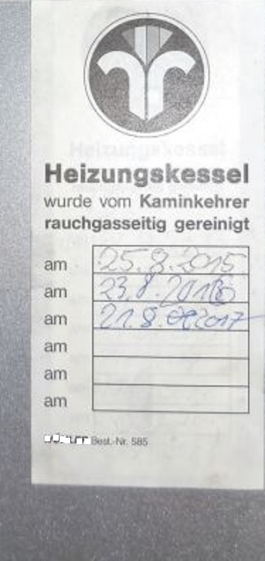 Heizungskessel Aufkleber